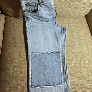 $110 A&F ABERCROMBIE & FITCH ANKLE STRAIGHT ULTRA HIGH RISE WOMEN 29 LONG/8L